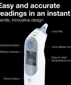Braun Digital Ear Thermometer for Babies, Kids, Toddlers and Adults, ThermoScan 5 IRT6500, Display is Digital and Accurate, Thermometer for Precise Fever Tracking at Home 29 81GEjfURflL