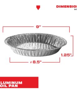 NoCry Premium Disposable Pie Pans (50 Pack) - Foil Aluminum Pie Pans 9 Inch or Disposable Pie Tins for Baking Delicious Pies or Crispy Pie Crusts 20 81GFD2 yLeL