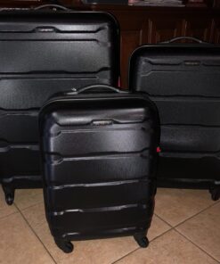 Samsonite Omni PC Hardside Expandable Luggage with Spinner Wheels, 3-Piece Set (20/24/28), Black 3-Piece Set (20/24/28) 36 81GFRE14onL