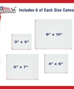U.S. Art Supply Multi-Pack 6-Ea of 3x5, 4x6, 5x7 & 8x10 inch Professional Quality Small Artist Canvas Panel Board Assortment Pack (24 Total Panel Boards) 18 81GIfLoGhYL 1