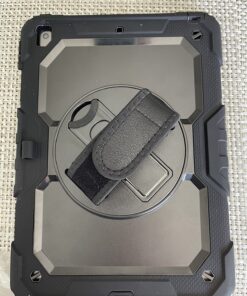 New iPad 9th/8th/7th Generation Case 2021/2020/2019 10.2 Inch with Tempered Glass Screen Protector & Pencil Holder | Rugged Protective Kids iPad 10.2 Case Cover w/Stand Hand Shoulder Strap |Black Black 42 81GJG9cGtvL 1