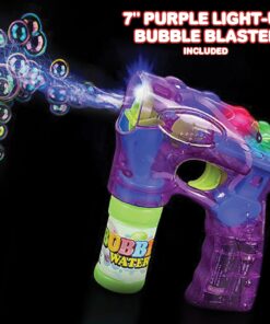 ArtCreativity 3 LED Light Up Bubble Guns, with Sound, Includes 6 Bottles of Bubble Solution Refill, Bubble Blower for Bubble Blaster Party Favors, Summer Toy, Outdoors Activity, Easter, Birthday Gift Battery-Powered 15 81GL2G0BKGL