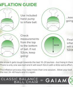 Alternative view of Gaiam Classic Balance Ball Chair – Exercise Stability Yoga Ball Premium Ergonomic Chair for Home and Office Desk with Air Pump, Exercise Guide and Satisfaction Guarantee Purple