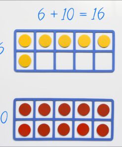LEARNING ADVANTAGE Giant Magnetic Foam Ten Frames - In Home Learning Manipulative for Early Math - 2 Frames with 20 Disks - Teach Number Concepts, Addition and Subtraction 27 81GO3JlhbkL
