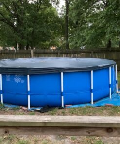 INTEX 28253EH Metal Frame Above Ground Swimming Pool Set: 18ft x 48in – Includes 1500 GPH Cartridge Filter Pump – Removable Ladder – Pool Cover – Ground Cloth with Cartridge Filter Pump Metal Frame Pool 31 81GPa9FYeFL