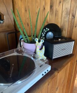 TEWELL Speaker for Turntable, HD 24W Audio Vintage Wireless Speakers Plug-in Speaker with Extended Bass and Treble, Knob for Volume Control, Toggle Switch and 3.5mm AUX Input Black 32 81GRCsuQ8gL