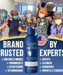 Gloves In A Bottle Shielding Lotion (One- 2 fl oz-60 ml & One - 8 fl oz-240 ml) With Pump Great for Dry Itchy Skin! Grease-less and Fragrance Free! 22 81GSHb7Sz6L 1
