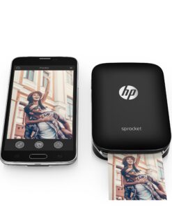 HP Sprocket Portable Color Photo Printer, Print Social Media Photos on 2x3" Sticky-Backed Paper - Black (X7N08A) 46 81GSVpbeGoL