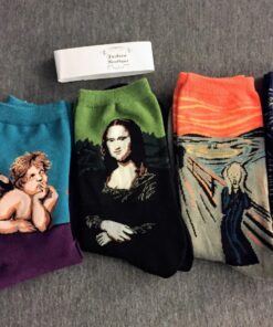 Chalier Womens Fun Socks Famous Painting Patterned Art Socks & Printed Cool Novelty Funny Socks for Women One Size 1 Set A-oil Painting Multicolor 2 (5 Pairs) 27 81GV7QQlKvL