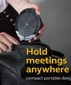 Jabra Speak 510 UC Wireless Bluetooth Speakerphone – Outstanding Sound Quality, Portable Conference Speaker for Holding Meetings Anywhere - Certified for Zoom & Google Meet UC Optimized (Standard) 23 81GVb3iME7L