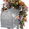 National Tree Wintery Pine Collection Mailbox Swag, 3 ft White Lights 27 81GWrgOOk6L