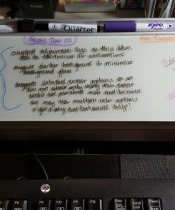 Quartet Glass Dry Erase White Board, Desktop Computer Pad for Notetaking, 18" x 6" Whiteboard, Clean Erase Surface with Storage, 1 Dry Erase Marker, White Surface (GDP186) 40 81GYX1NHJDL