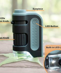 Alternative view of Carson MicroBrite Plus 60x-120x LED Lighted Pocket Microscope for Kids, Portable Handheld Microscope for Adults, Mini Microscope for Student Science Lab, STEM Educational Portable Microscope (MM-300) 1 MicroBrite Plus (MM-300)