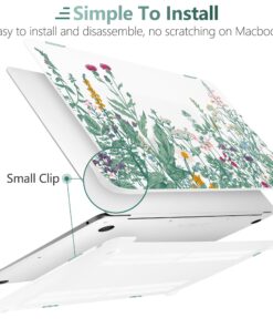 DONGKE for MacBook Air 13 Inch Case 2021 2020 2019 2018 Release Model A2337 M1 A2179 A1932, Frosted Matte Clear Hard Shell Cover for MacBook Air 13" with Retina Display & Touch ID - Garden Floral 25 81GZFoI6chL