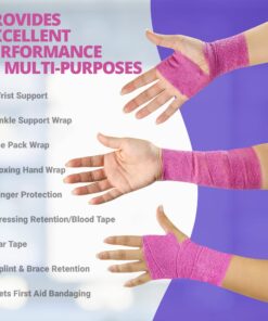 MEDca Self Adherent Cohesive Wrap Bandages 2 Inches X 5 Yards 6 Count, (Rainbow Color) 6 Count (Pack of 1) Rainbow 17 81GZQN4Y6KL