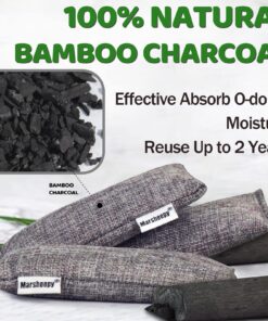 Alternative view of Marsheepy 12 Pack Charcoal Shoe Deodorizer Bags, Bamboo Charcoal Air Purifying bags, Odor Absorber, Odor Eliminator for shoes, Home, Closet, Pet Gray