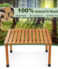 COSTWAY Wood Picnic Folding Roll Up Outdoor Camping Beach Dining Use Low Portable Table with Carrying Bag 13 81GZt0fqfsL