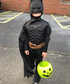 Rubie's Child's Dark Knight Rises Deluxe Muscle Chest Batman Costume with Mask, Small 29 81GZtdp6i6L