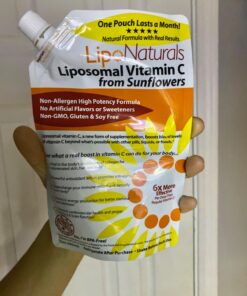 Lipo Naturals Liposomal Vitamin C 1000mg Liquid (30 Doses) - Natural Formula Immunity + Energy Support - Vegan, China-Free (15oz / 443ml) 1 17 81Gc9A 5jL