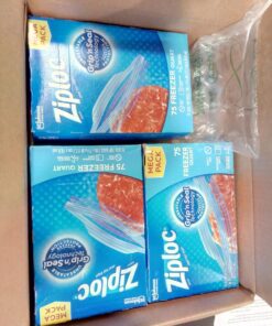 Ziploc Quart Food Storage Freezer Bags, New Stay Open Design with Stand-Up Bottom, Easy to Fill, 75 Count 43 81GcPk FbkL