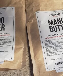Better Shea Butter Mango Butter 100% Natural Skin Moisturizer, 1 LB Block Bar 1 Pound (Pack of 1) 29 81GcrV7mcL