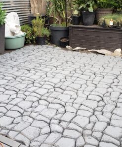 Walk Maker, Pathmate Stone Moldings Paving Pavement Concrete Molds Stepping Stone Paver Walk Way Mold for Patio, Lawn & Garden(Big Size:16.9 x 16.9 x 1.6 inch) Big Size:16.9 x 16.9 x 1.6 inch 30 81GdRUmbLWL