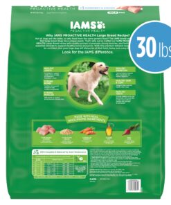 IAMS Adult High Protein Large Breed Dry Dog Food with Real Chicken, 30 lb. Bag 30 Pound (Pack of 1) 23 81GeNDDb0KL