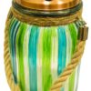 Sogrand Green Stripe Copper Cap Glass Jar, Solar Lights Outdoor, Thick Hanger 41 81GekunPqcL