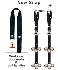 Caldwell's Dog Potty Bell for Dogs to Ring to Go Outside - The Original Dog Door Bell for Potty Training - Premium Quality Dog Training Tools & New Puppy Essentials One Potty Bell Black 27 81Gf ABxS6L