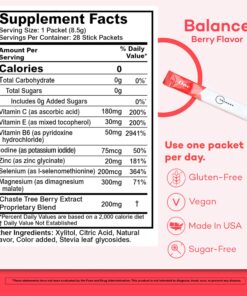 Premama Balance Powder Packets, Multivitamin Supplement, Healthy Hormone Balance Support for Women, Sugar-Free, Gluten-Free, Vegan, Berry Flavor, 28 Single Serve Packets 23 81GgWxcjl8L