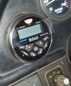 BOSS Audio Systems MGR350B Marine Gauge Stereo System - Digital Media MP3 Player, Bluetooth Audio Head Unit, No CD Player, USB, AM/FM Radio Receiver, Weatherproof MGR350B Receiver 39 81GhqrS U6L