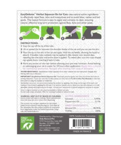 Only Natural Pet Flea and Tick Prevention for Cats - EasyDefense Flea Remedy - Natural Flea Treatment Control Squeeze-On Drops - Three Months Supply (Single) Single 12 81GhrLtXM3L