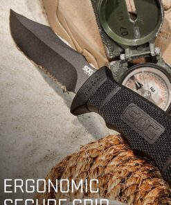 SOG Fixed Blade Knives with Sheath - SEAL Pup Tactical Knife, Survival Knife and Hunting Knife w/ 4.75 Inch Blade and Knife Sheath SEAL Pup - Nylon Sheath 46 81GhykqIo4L