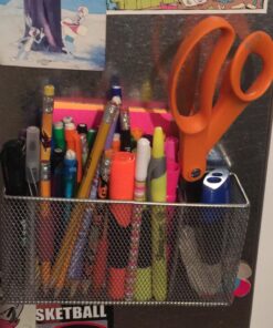 Design Ideas Mesh Magnet Organizer, Silver (351889) Divided 12 81GifBSgSzL