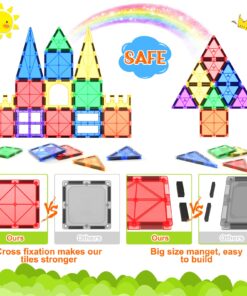 Alternative view of Magnetic Tiles Kids Toys STEM Magnet Toys for Toddler Magnetic Blocks Building Toys Preschool Learning Sensory Montessori Toys for 3+ Year Old Boys and Girls, Safe Creativity Toddler Kids Toys