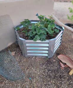 Sunnydaze 40-Inch Hexagon Galvanized Steel Raised Garden Bed Kit - Outdoor Metal Planter for Plants and Vegetables - Silver 39 81GlS3cOPQL