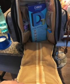 Mancro Diaper Bag Backpack, Large Multifunction Waterproof Travel Baby Changing Bag for Dad Mom with 4 Insulated Pockets and Stroller Straps, Maternity Baby Bag for Boys Girls, Grey Austere Grey 97 81Gm0nd53AL