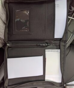High Road Car Glove Box Organizer, Registration and Insurance Document Holder and Car Manual Holder with Flexible Secure Zippered Case and Note Pad Black 51 81GmKKUyL