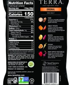 Terra Vegetable Chips with Sea Salt, Original, 1 oz (Pack of 24) 1 Ounce (Pack of 24) 22 81Gn wD0WuS