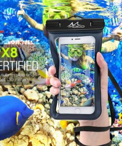 Alternative view of MoKo Waterproof Phone Pouch Holder, Cellphone Case Dry Bag with Lanyard Armband Compatible with iPhone 14 13 12 11 Pro Max, Samsung S21/S20/S10, Black