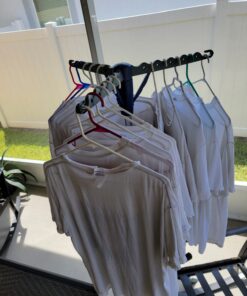 Household Essentials 5009-1 Collapsible Portable Indoor Tripod Clothes Drying Rack for Hanging Laundry | Silver and Blue Medium 43 81GndTITQRL