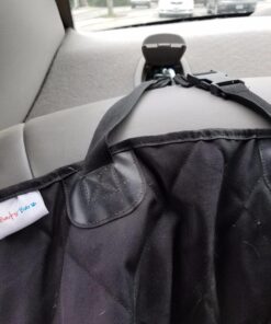 BarksBar Pet Car Seat Cover with Seat Anchors for Cars, Trucks and SUV's, Water Proof and Non-Slip Backing Regular, Black Standard 49 81GnlGTxpL
