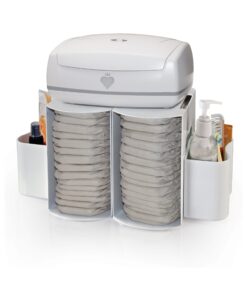 Prince Lionheart 2-in-1 Diaper Depot Trash Can, White, 13"L x 10"W x 10"H 15 81GnpzOoEgL