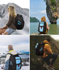 YOREPEK Travel Backpack, Extra Large 50L Laptop Backpacks for Men Women, Water Resistant College Student Bookbag Airline Approved Business Work Bag with USB Charging Port Fits 17 Inch Computer, Blue 42 81GnsvOtBES