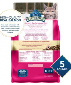 Alternative view of Blue Buffalo Cat Food, Natural Salmon Recipe, Wilderness High Protein, Adult Dry Cat Food, 5 lb bag 5 Pound (Pack of 1)
