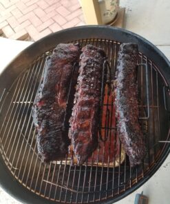 Sorbus® Non-Stick Rib Rack - Porcelain Coated Steel Roasting Stand – Holds 4 Rib Racks for Grilling & Barbecuing - Perfect BBQ Accessories for Smoker and Grill - Durable and Convenient Design (Black) 34 81GpuMjCpKL