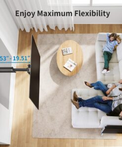 Pipishell Full Motion TV Wall Mount for Most 26-60 inch Flat & Curved TVs up to 77 lbs, Adjustable Bracket Height, Single Articulating Arm, Extension, Max VESA 400x400mm, PIMF9 26 81GrOXBsX1L 3
