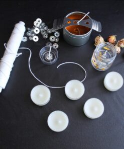 Cozyours Braided Candle Wick Spool 100ft, Metal Sustainer Tabs 100 pcs 100 ft spool 23 81GrZZ0k L