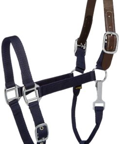Gatsby Nylon Breakaway Halter Navy Horse