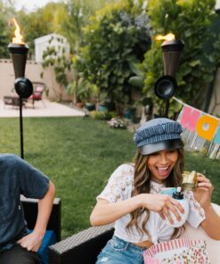 TIKI Brand Island King Outdoor TIKI Torch for Backyard, Patio and Garden, Metal Brown - 65 Inch, 1120129 Gun Metal 29 81Gs3km0WhL